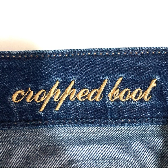 Anthropologie 7FAM Cropped Bootcut Jeans Women’s Size 25 High-Rise Stretch Denim - Picture 8 of 9